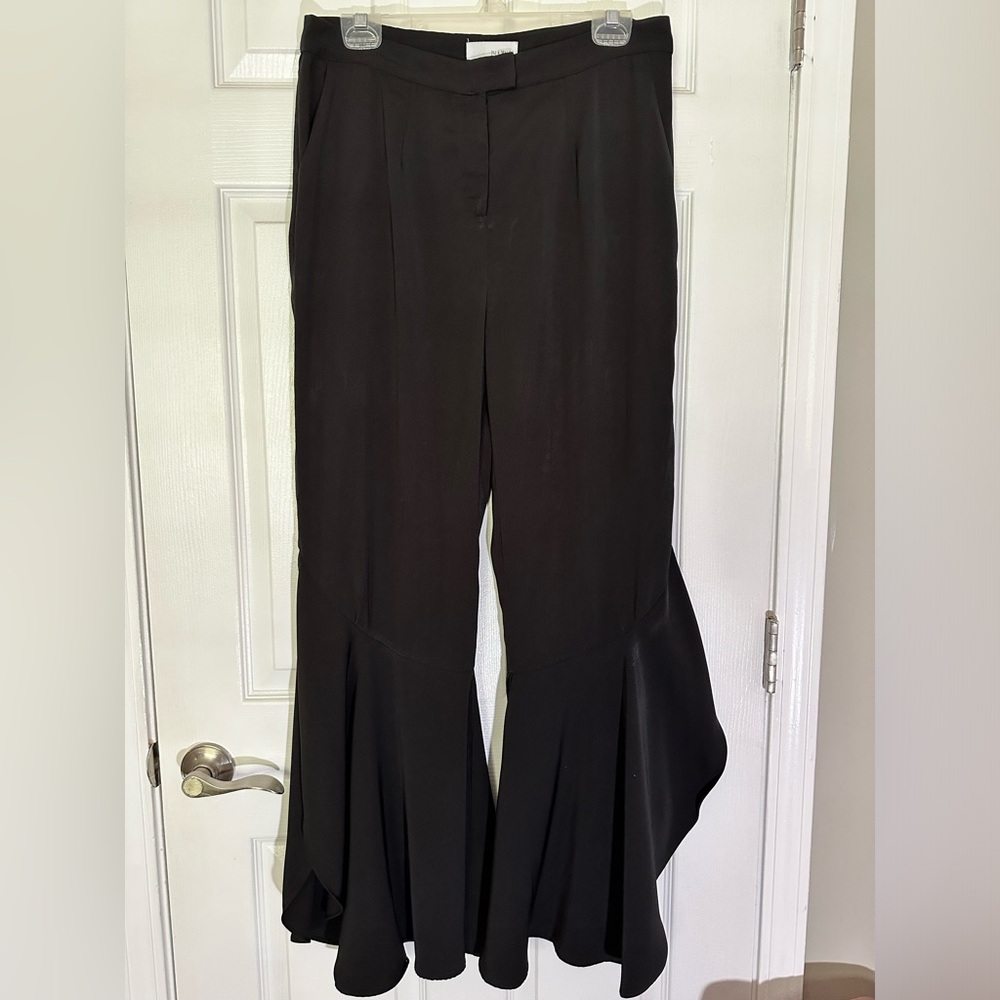 Black flared pants w/slits in bottom